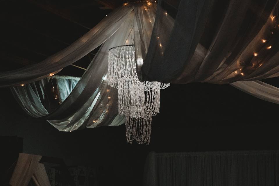 Ceiling draping