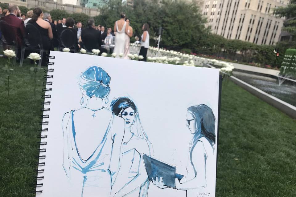 Sketch of Ceremony In Progress