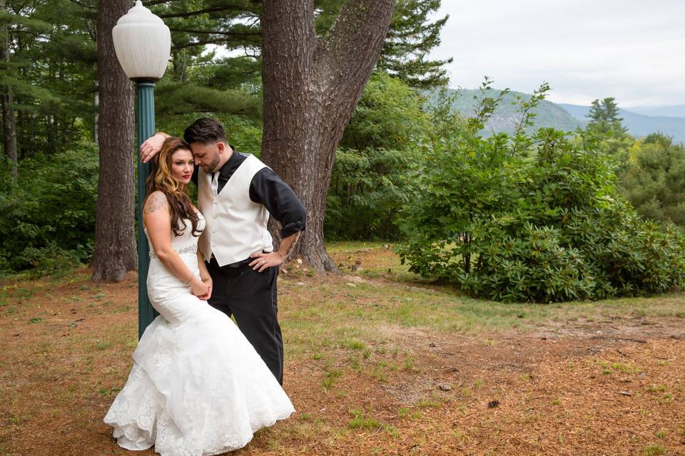 Bride and Flowers