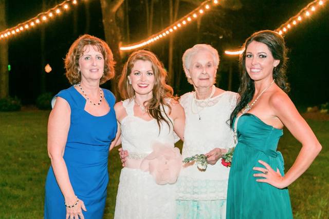 Bride with guests