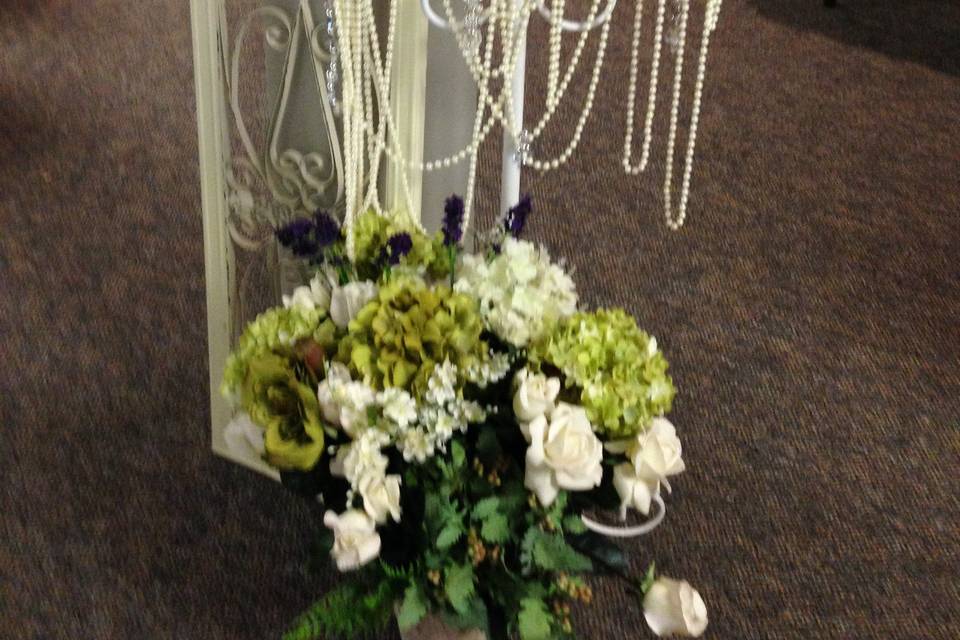 Bouquet and candelabra