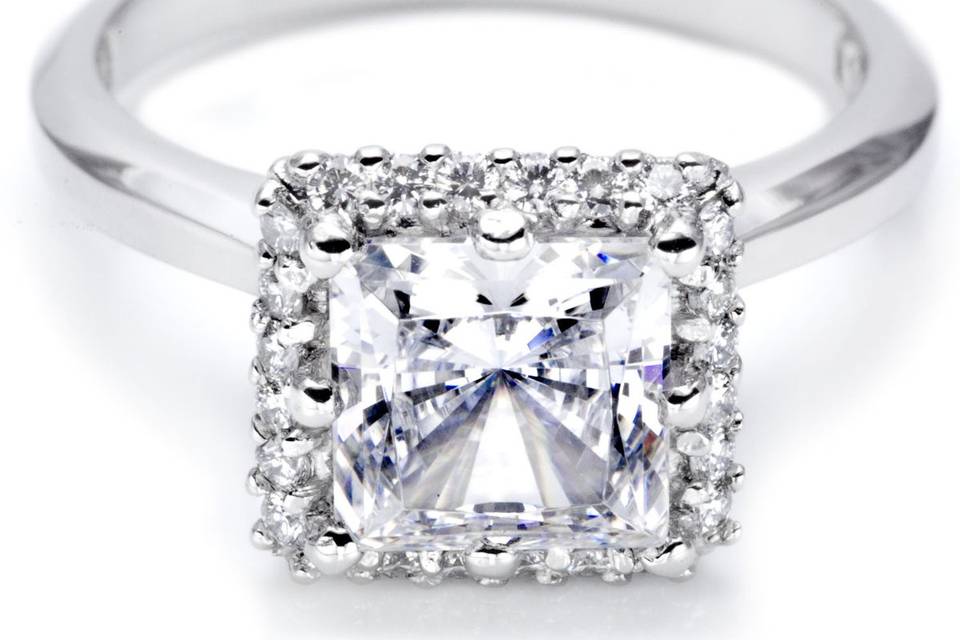 <b>Tacori Pave-Set Diamond Engagement Ring</b><br>This beautiful Tacori engagement ring # 2502 features round brilliant diamonds, pave-set around your choice of a center diamond. This setting also comes in a larger size for center diamonds greater than 1.30ct.