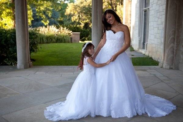 The bride and junior attendant