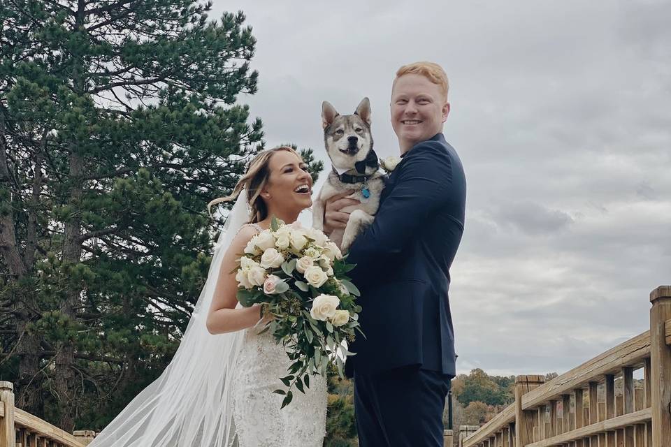 Happy couple + fur baby!