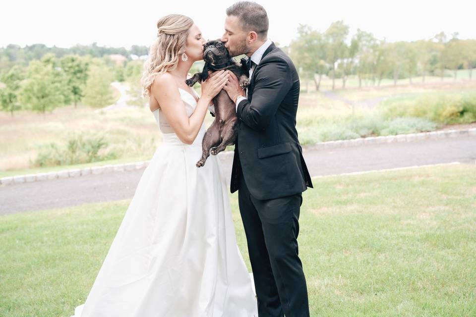 Couple & dog of honor