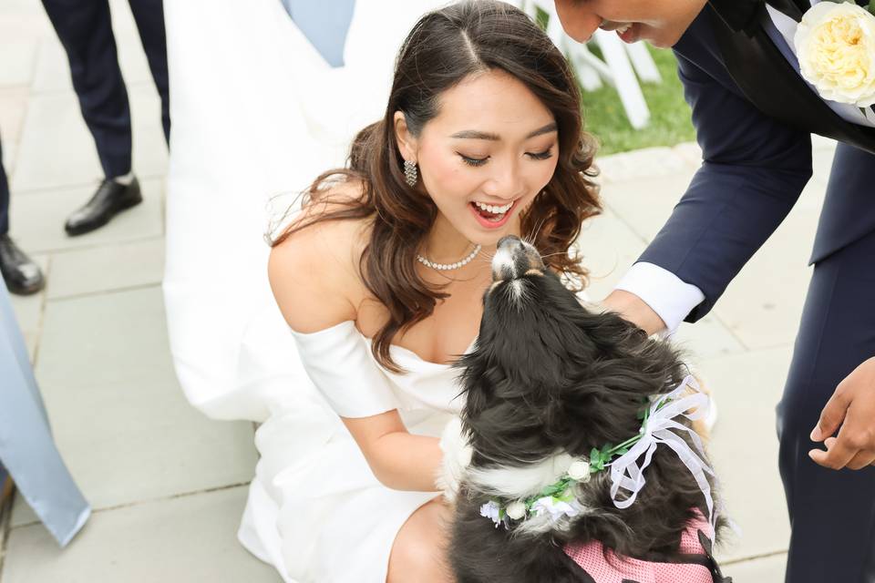 Couple & dog of honor