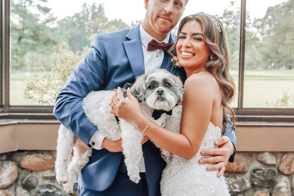 Couple & dog of honor