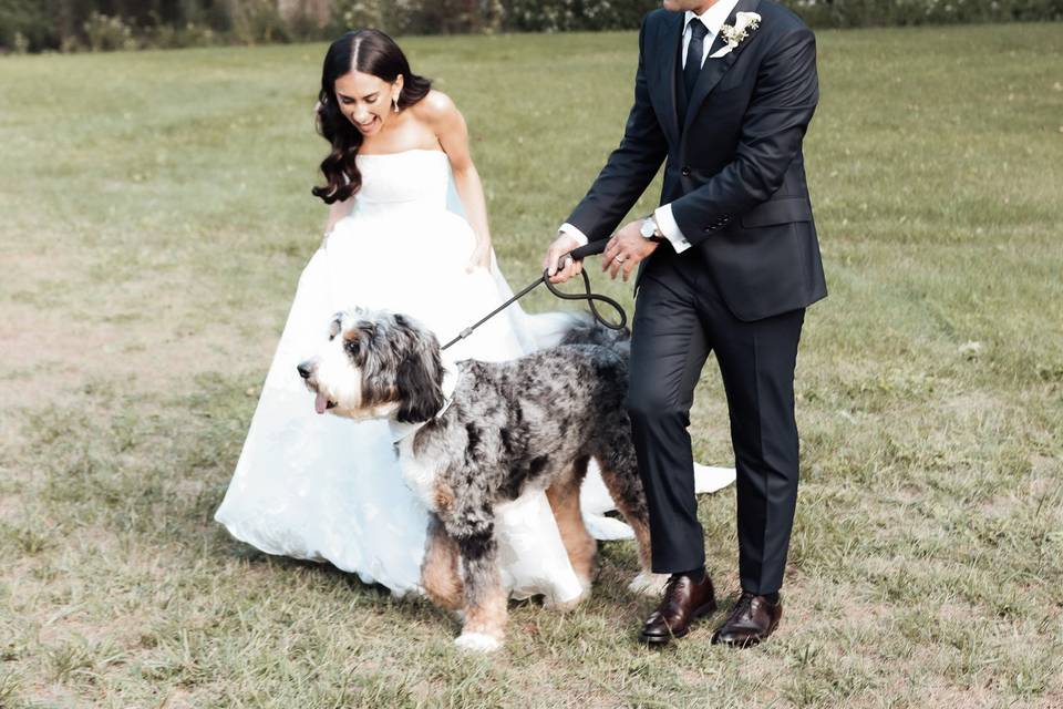 Couple & dog of honor