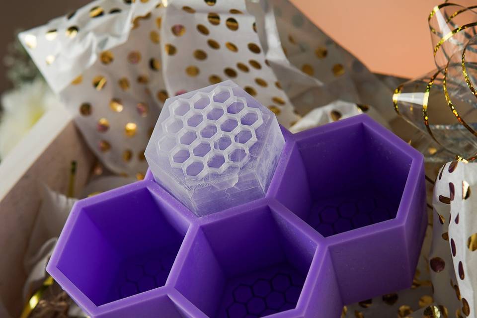 Hexagon Ice W/ Design
