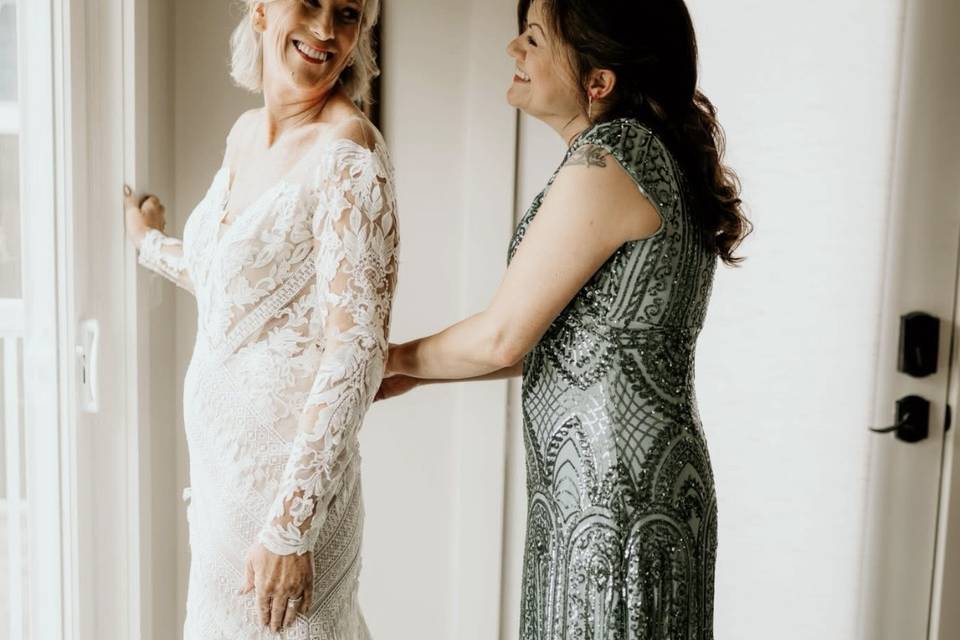 Bride and Maid of Honor