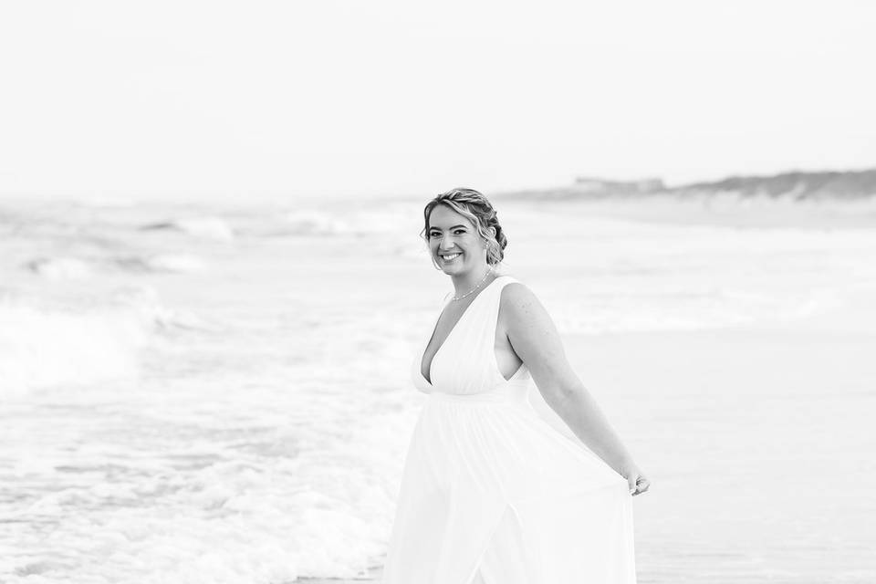 Black and white