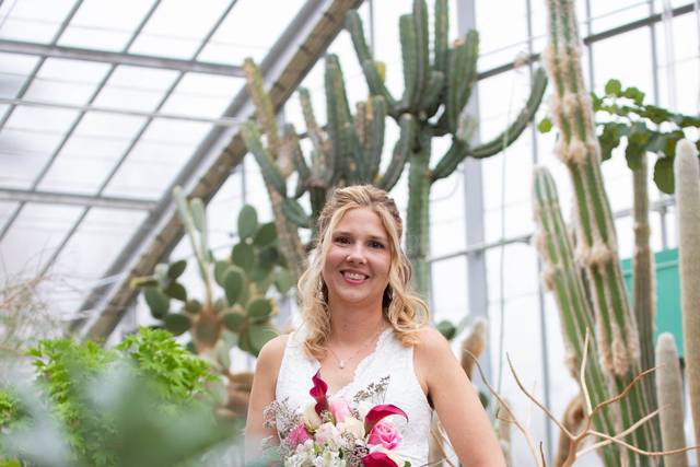 A beautiful bride adorned with