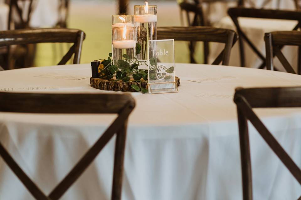 Fall Wedding Outside set up