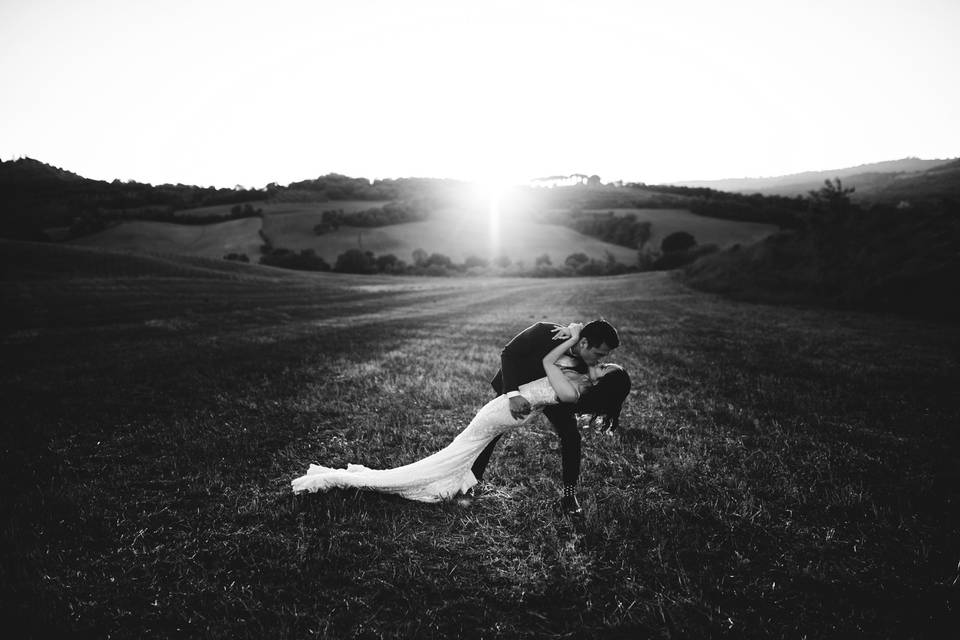 First dance at the sunset