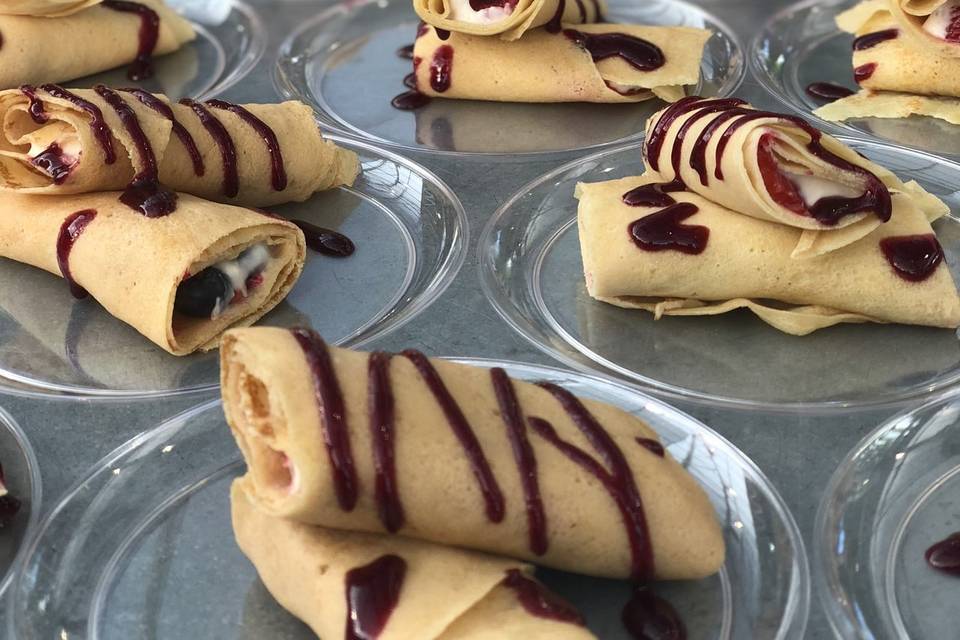 Plated Sweet Crepes