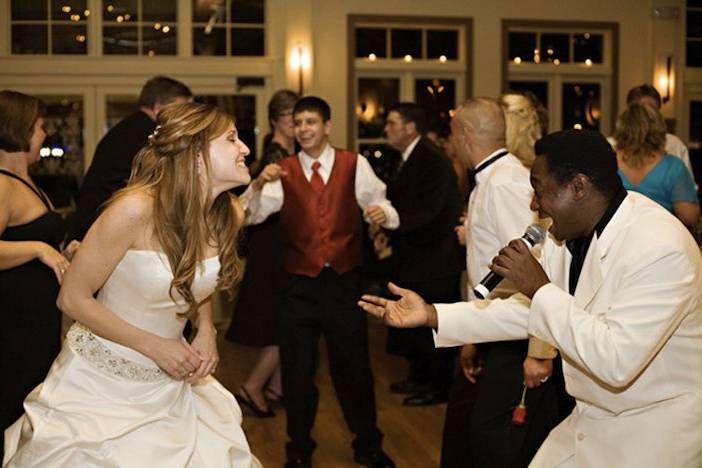 Bride dancing