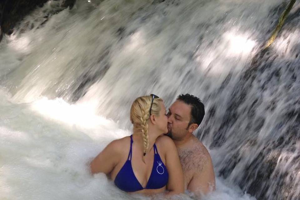 Jamaica Waterfall Kiss