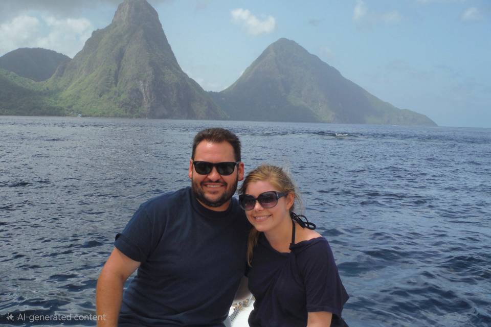 St. Lucia by the Pitons