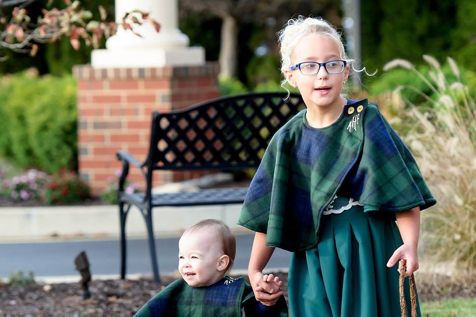 Flower girl capes & dresses