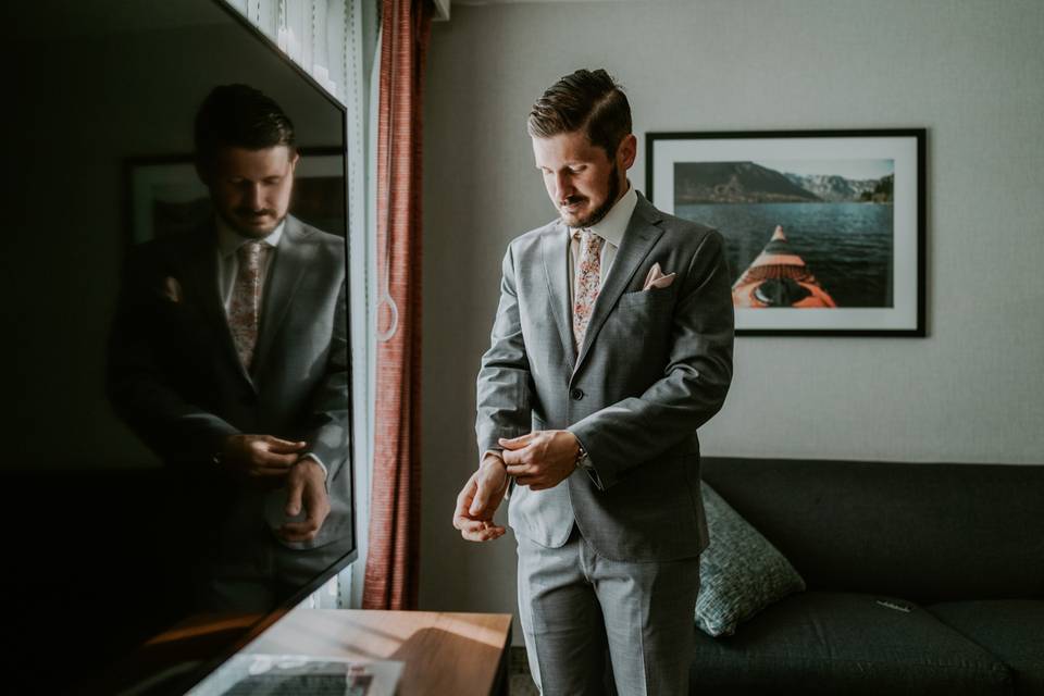 Groom getting Ready