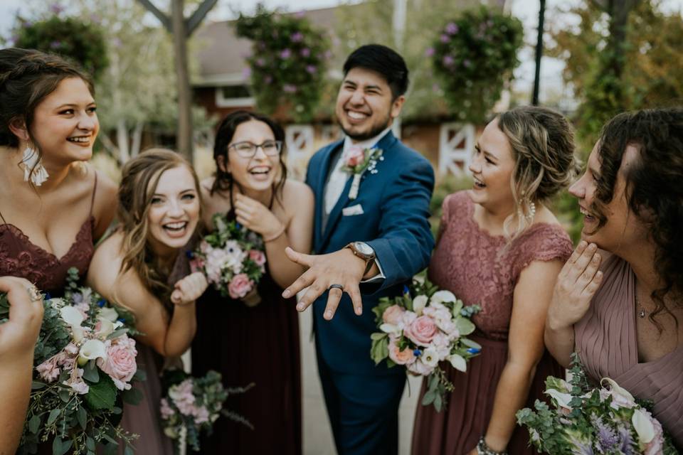 Groom showing off