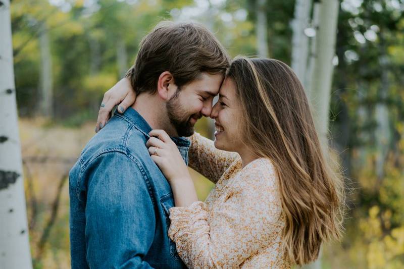 Couple in the Aspens