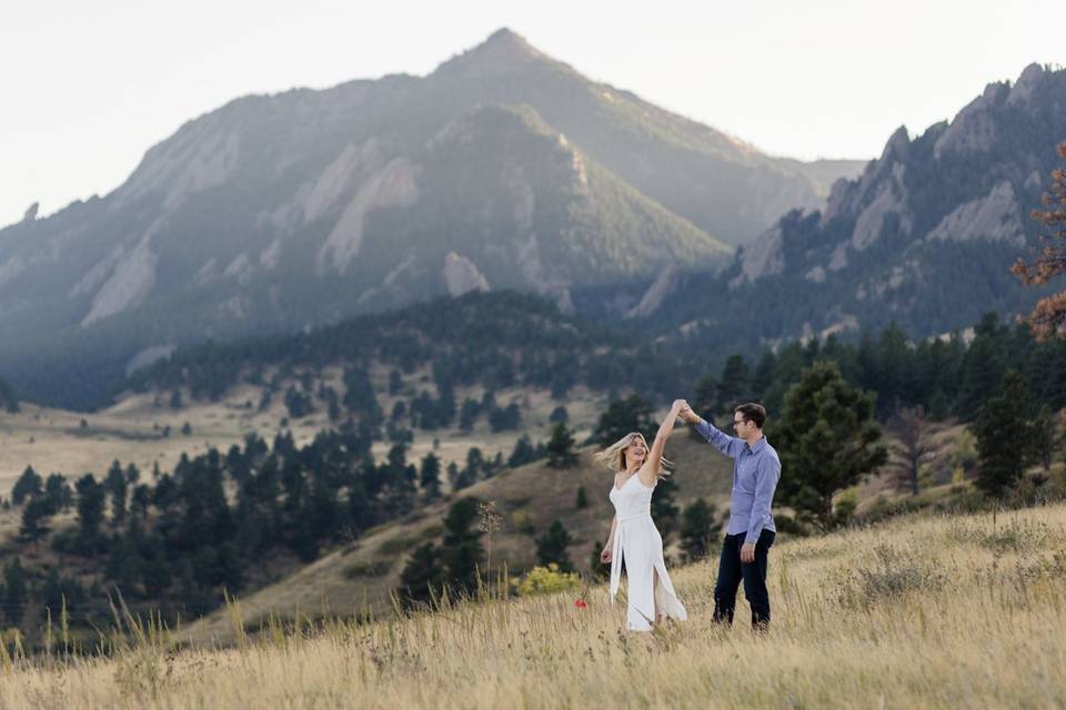 Couple dancing in Boulder