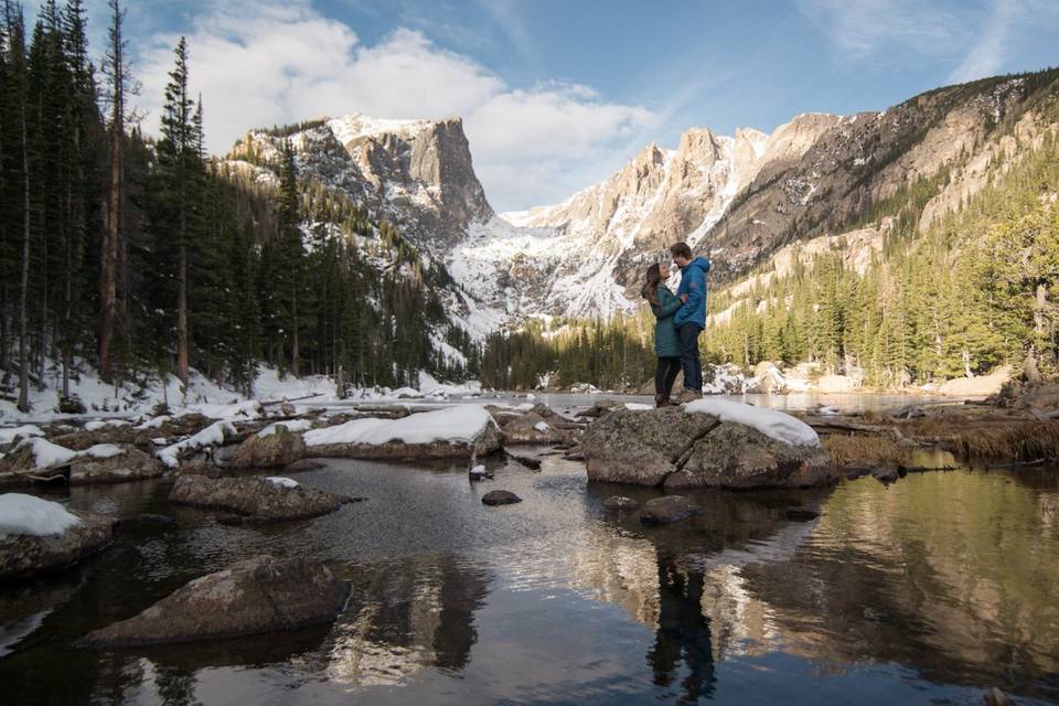 Couple in mountains