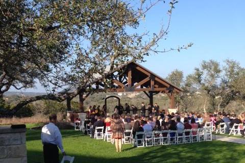 Outdoor wedding ceremony