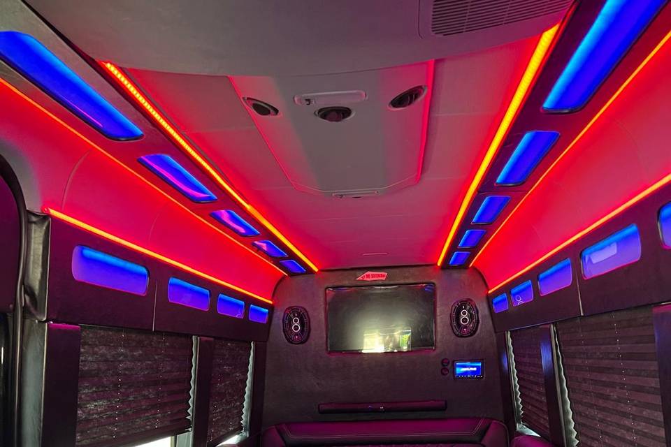 Inside One of Our Party Buses!