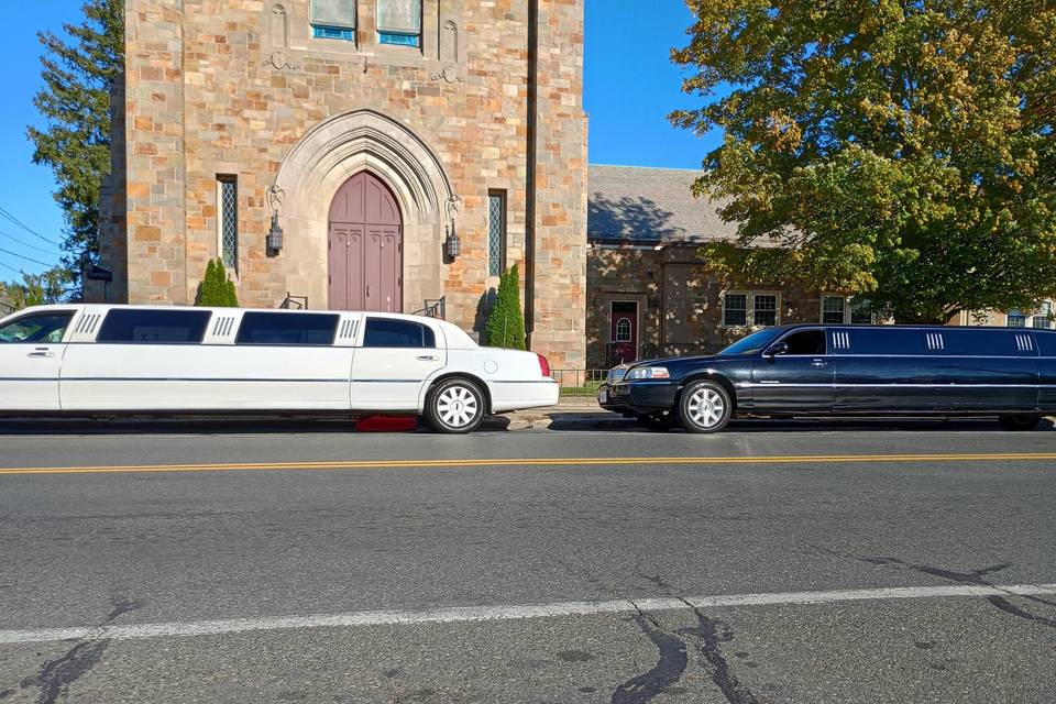 White and Black Limo