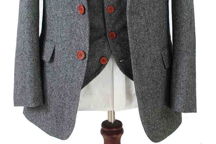 Classic grey tweed suit