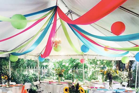 Reception tent