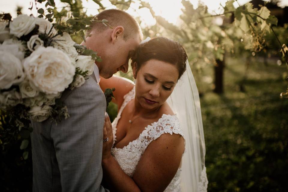 Portrait of the bride and groom - Oats & Honey