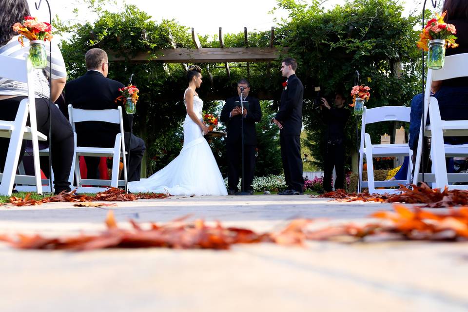 Escorting the bride