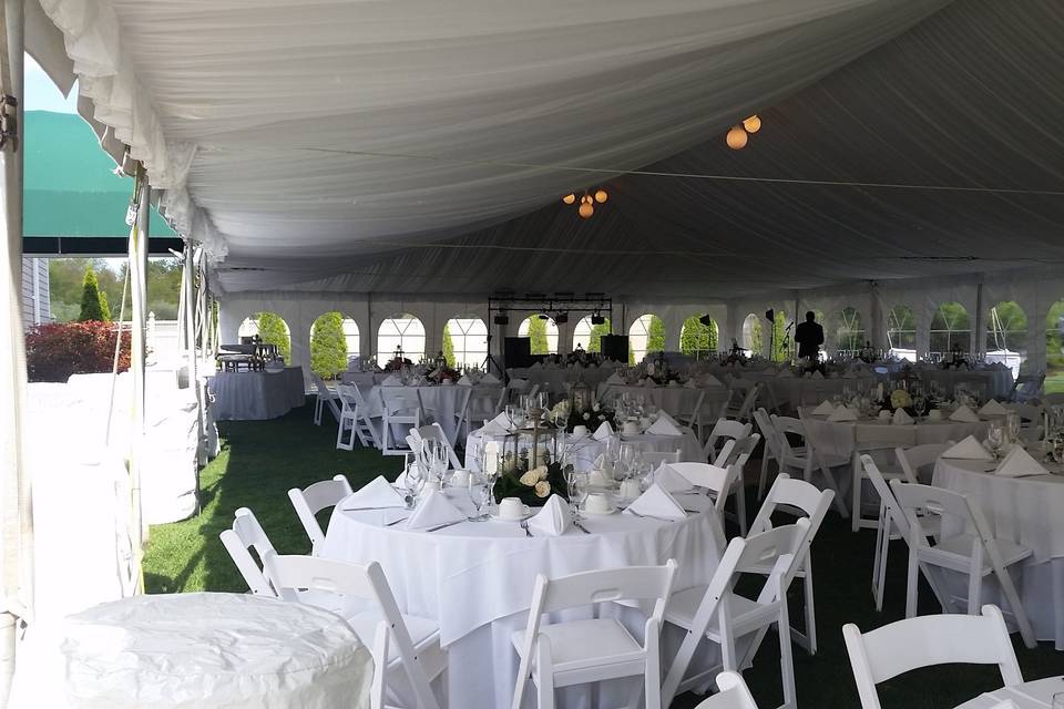 Reception tent