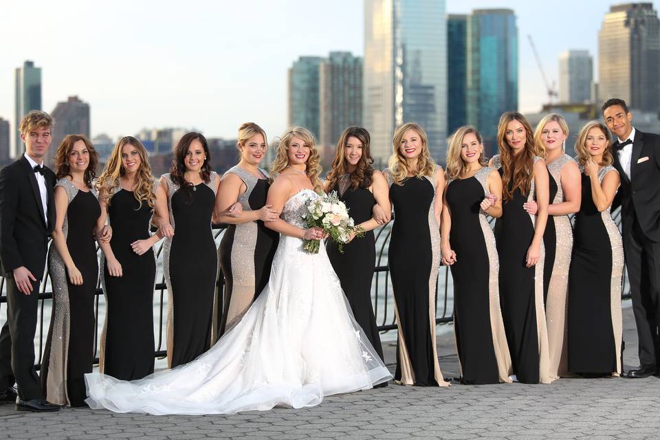 Broadway bridal party