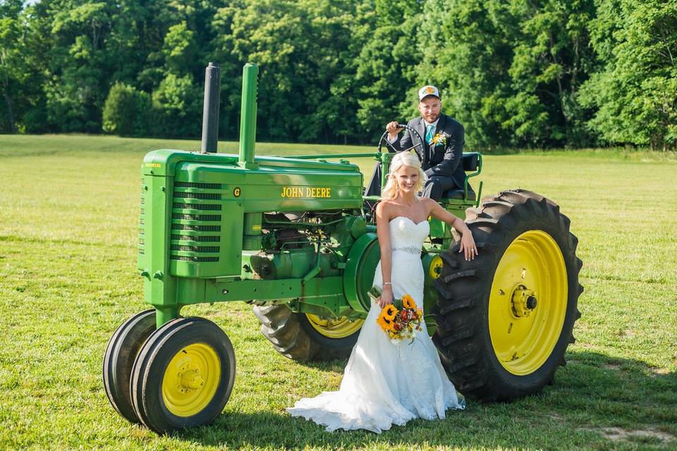 On the tractor