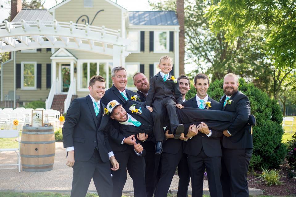 Groom and his groomsmen