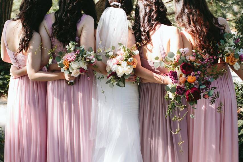 Bridal party close-up