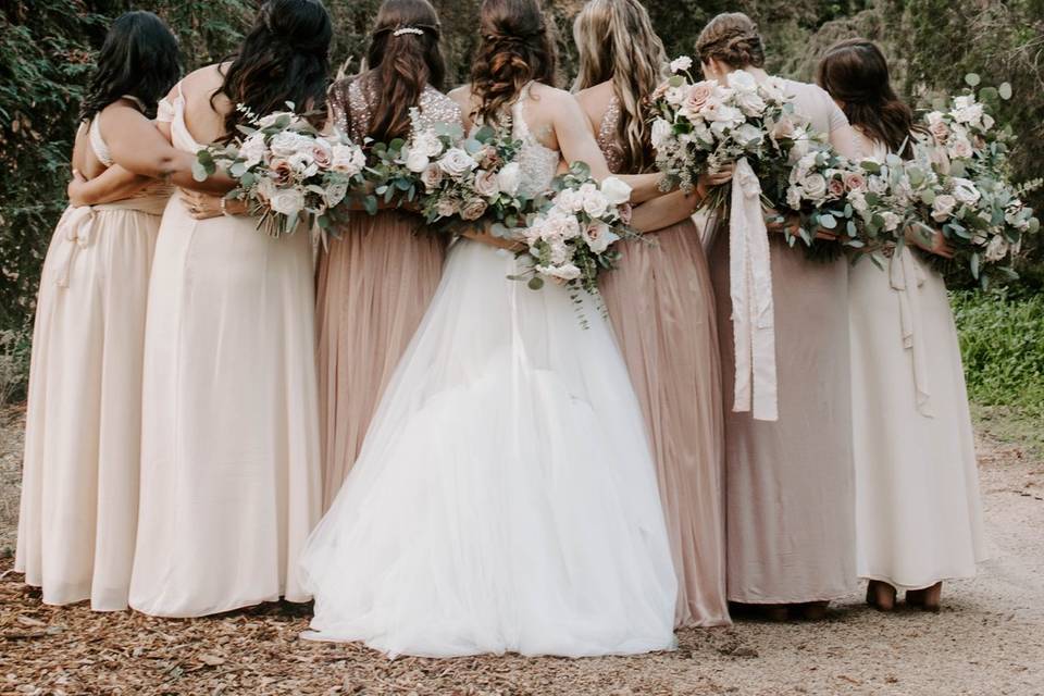 Bridal party bouquets