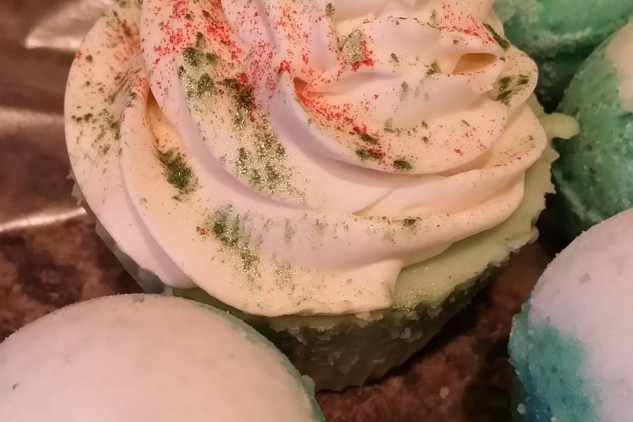 Coconut Lime Soap Cupcake