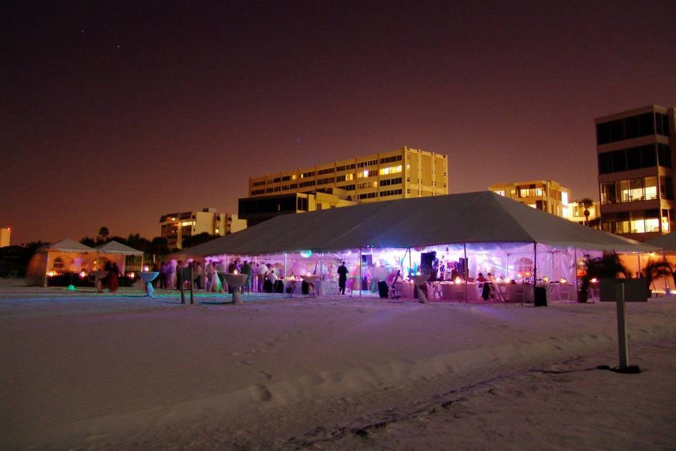 Tent reception area