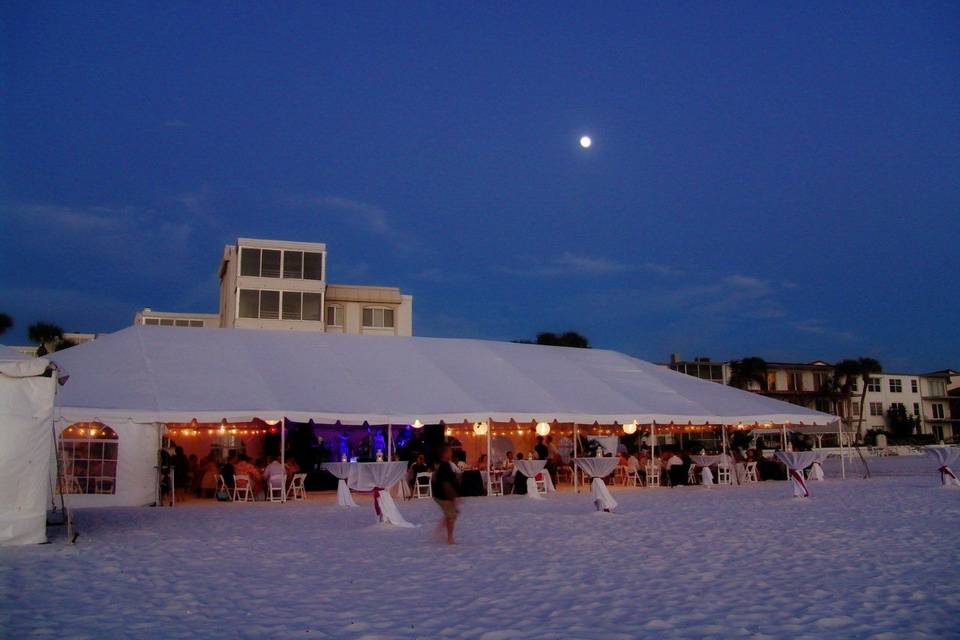 Tent reception area