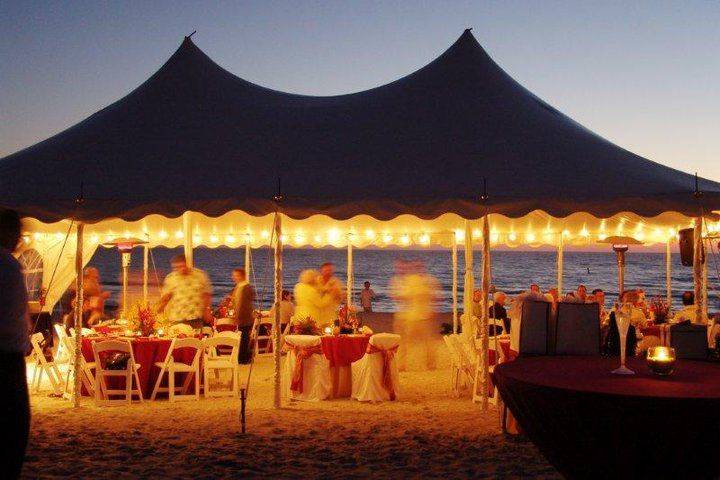 Tent reception area