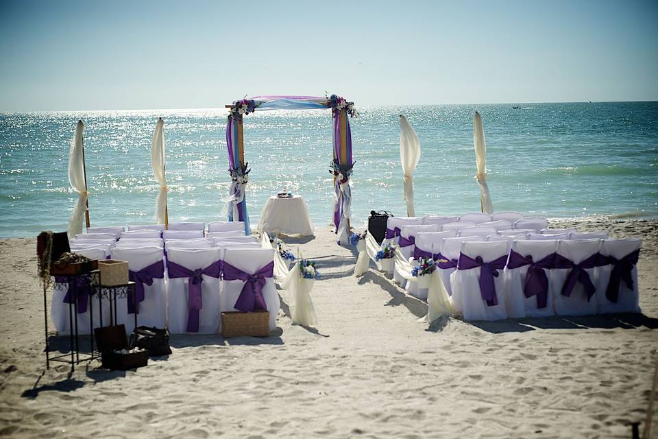 Outdoor wedding ceremony