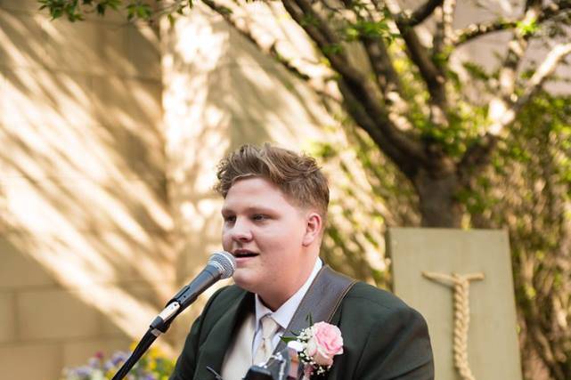 Performing at the wedding