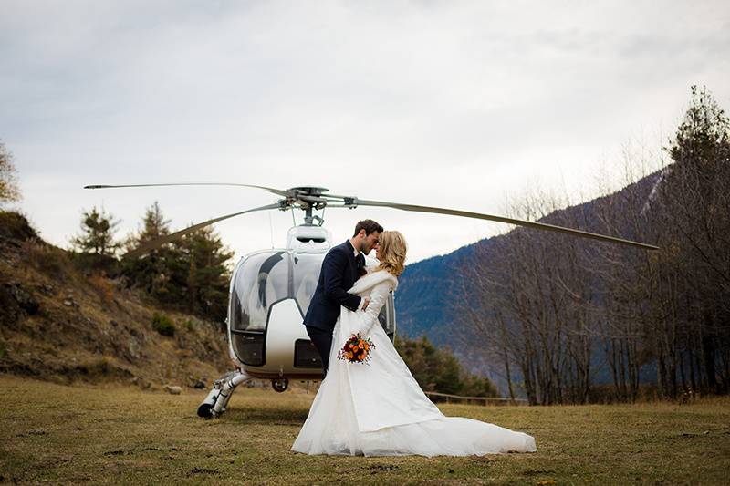Helicopter wedding