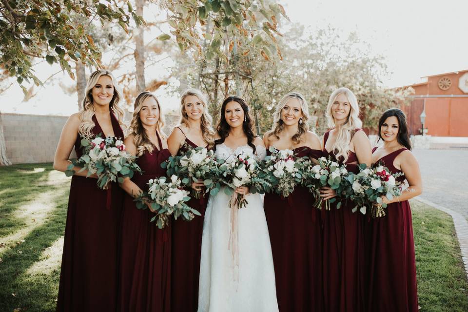 Bridal party glam