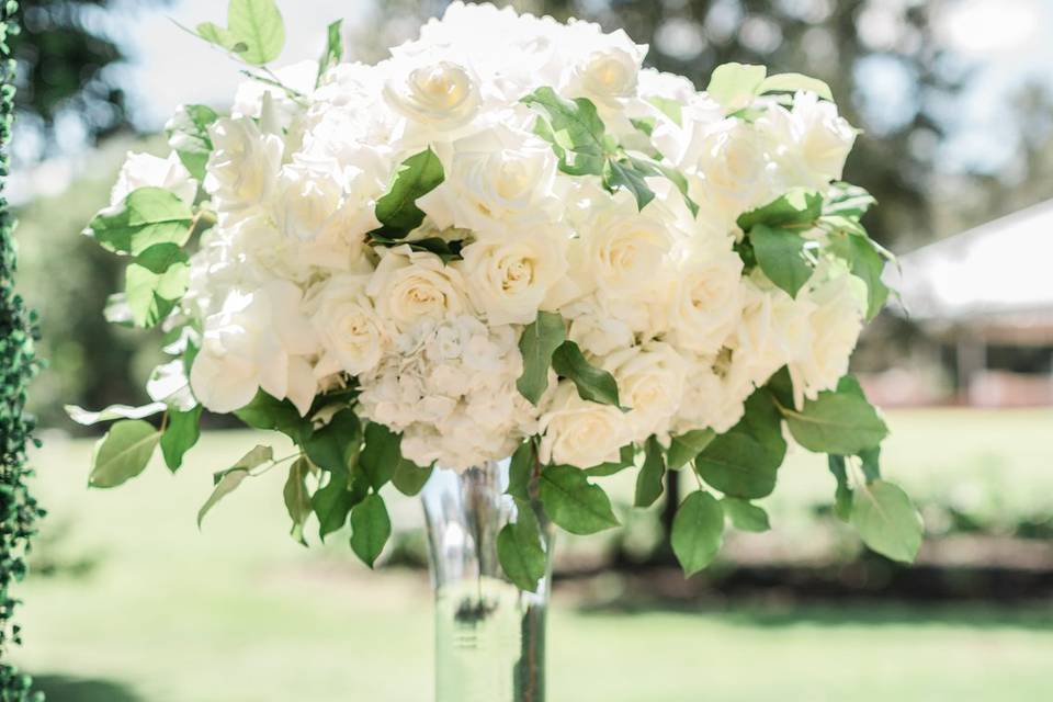 Tall floral arrangement